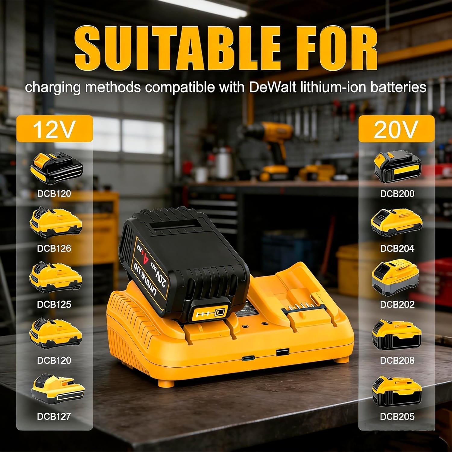 For DCB102 Dewalt 12V 20V Max Dual Fast Charger DCB203 DCB204 DCB609 DCB124