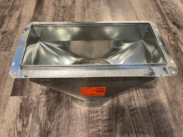 14 In. X 6 In. to 8 In. Universal Register Box with Flange Galvanized Steel USA