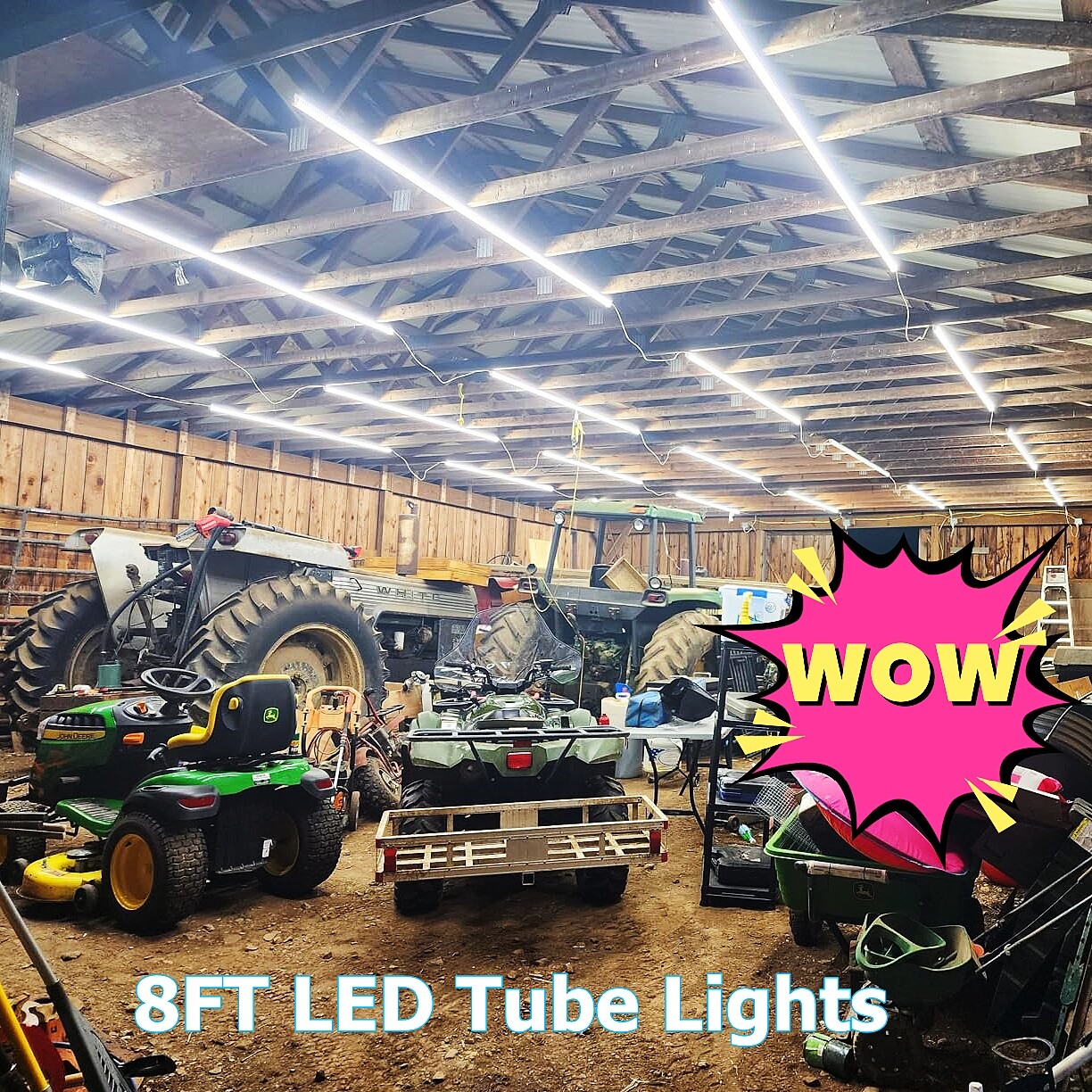 T8 8FT LED Shop Light Bulbs 45W 72W 120W Single Pin FA8 8 Foot LED Shop Lights