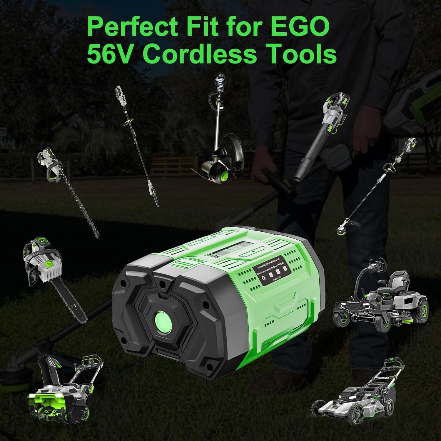 Genuine EGO POWER+ BA2800T 56V 10.0 Ah Lithium 12Ah Battery Upgrade Fuel Gauge