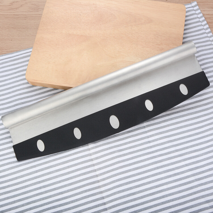14″ Pizza Cutter Sharp Rocker Blade Heavy Duty Stainless Steel Slicer US