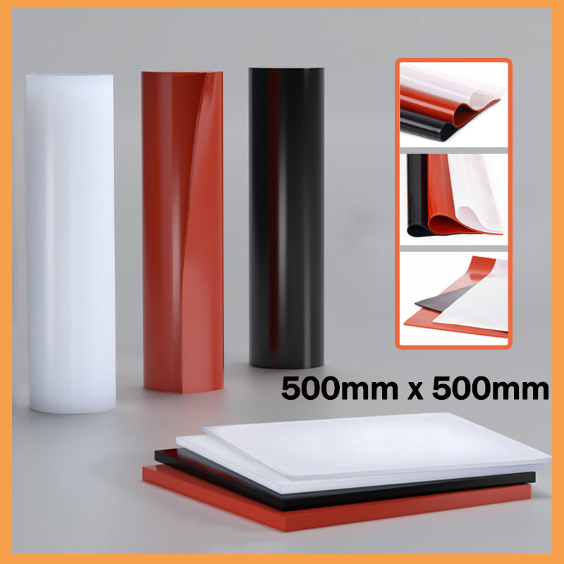 Silicone Rubber Sheet Plate Mat High Temp Gasket Red Black White Thick 0.1mm-5mm