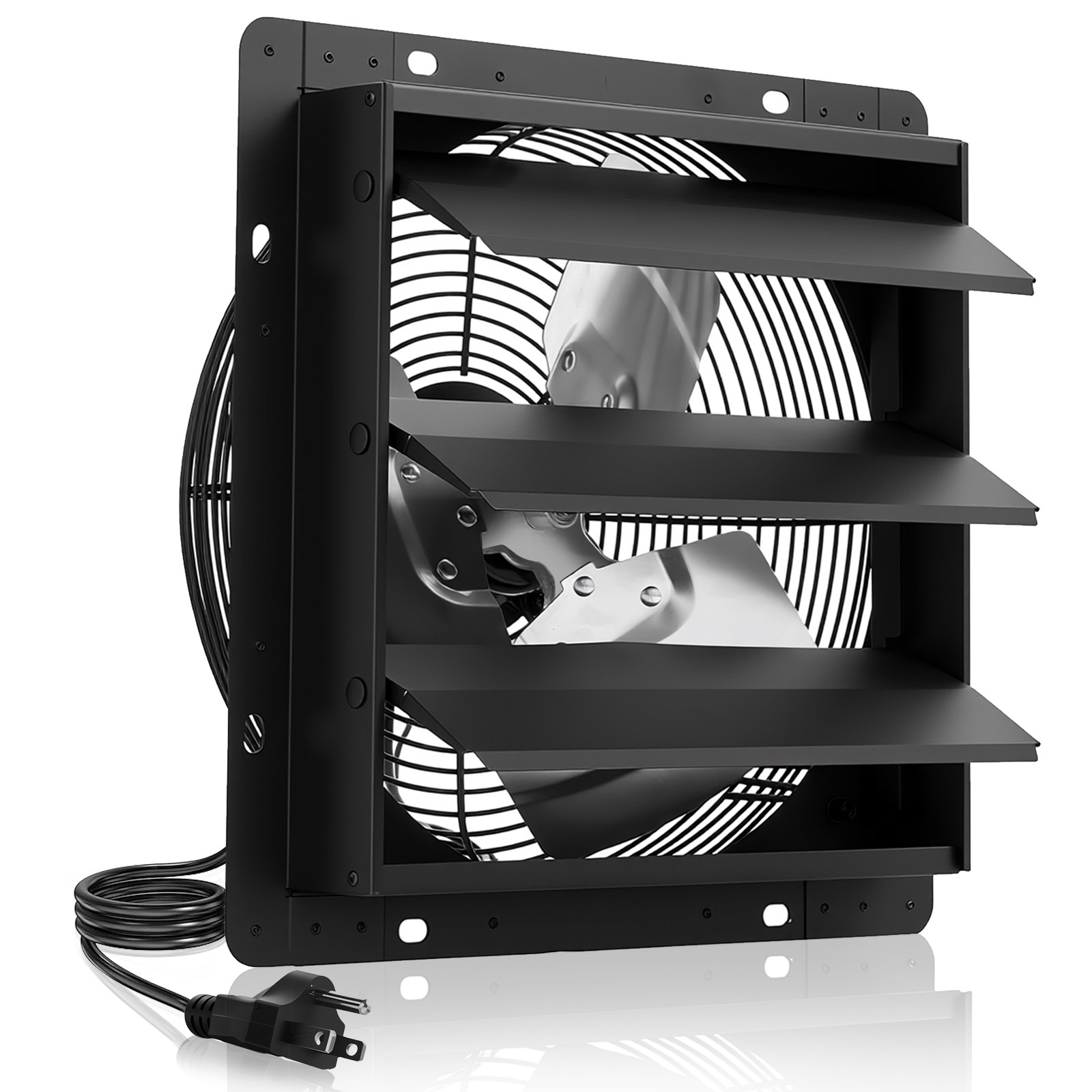 Uimoso 10 in Wall-Mount Shutter Exhaust Fan with Smart Controller