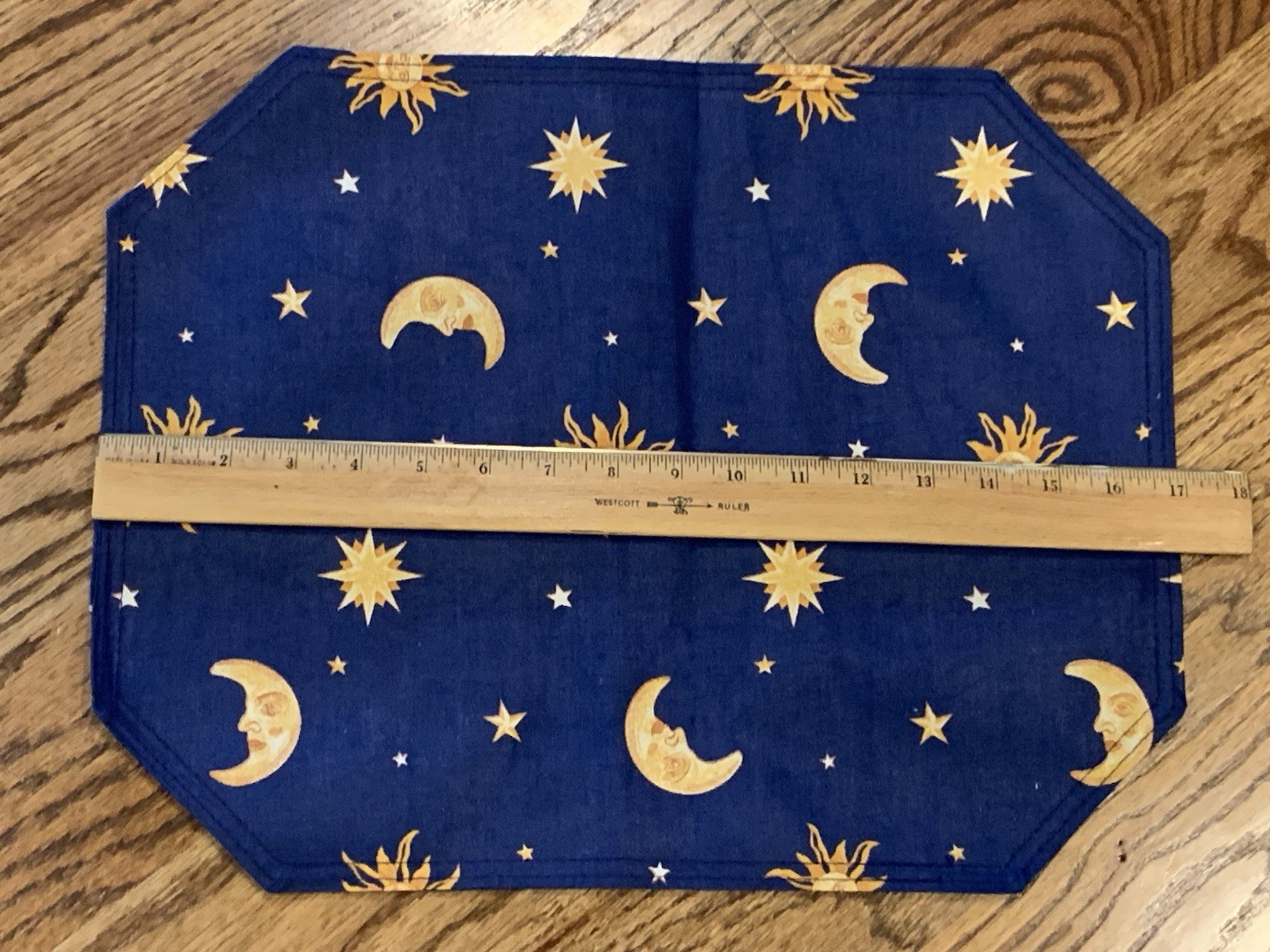 Vintage Celestial Cloth Placemats 17”x 13” New With Tags Set Of 5 Sun Moon Stars