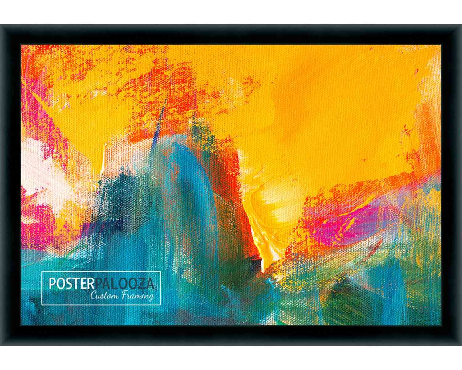 Simple Black Picture Frame – UV Acrylic,Backing, Hanging Hardware