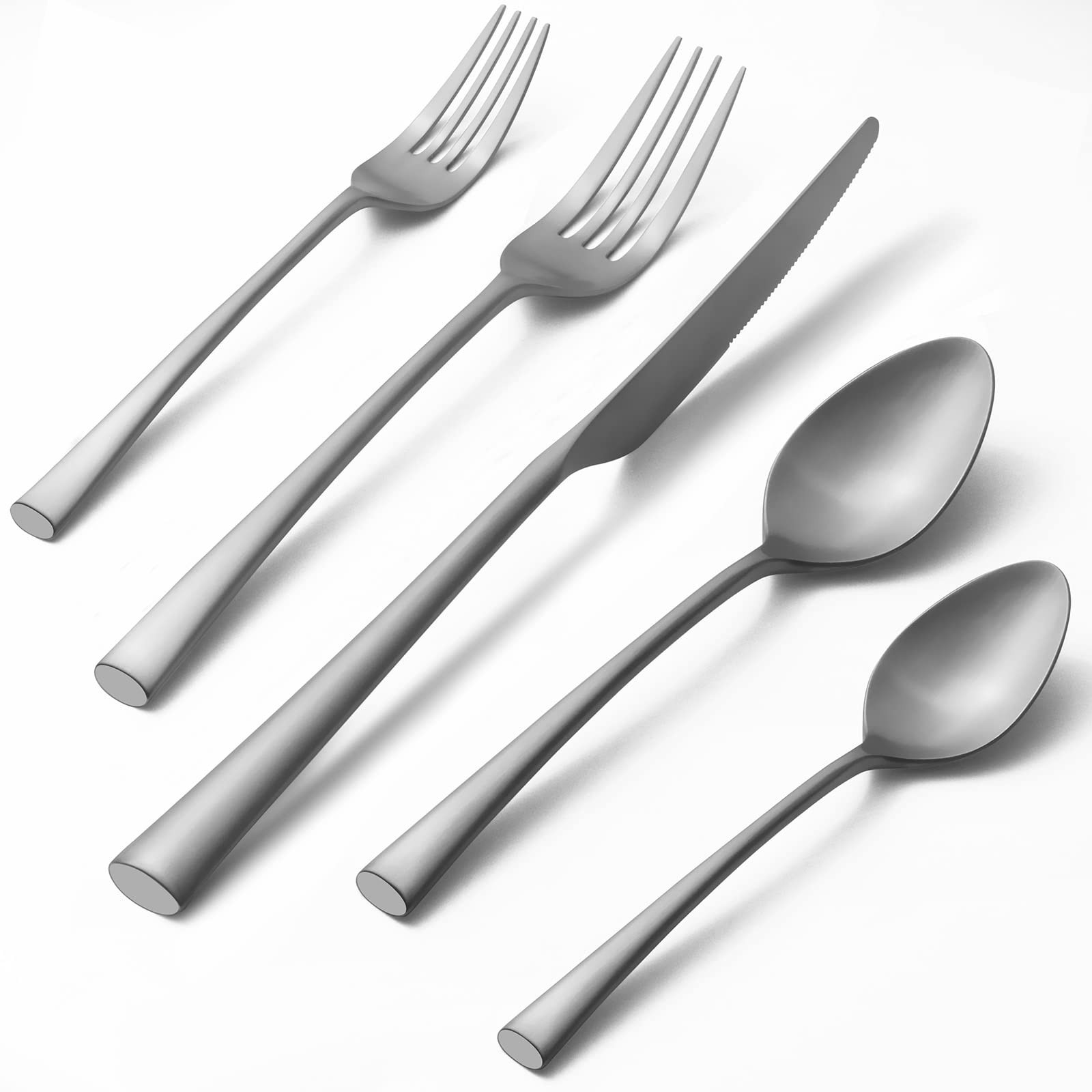 Alata Bailey 20-Piece Forged Stainless Steel Flatware 20 pieces for 4, Satin