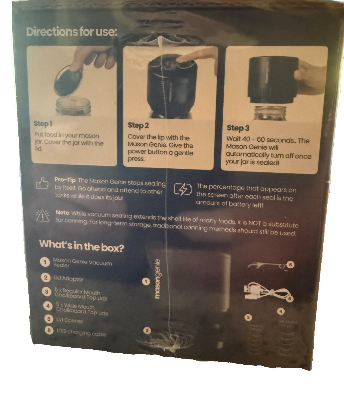 Mason Genie 100% airtight seal. Without the Hassle