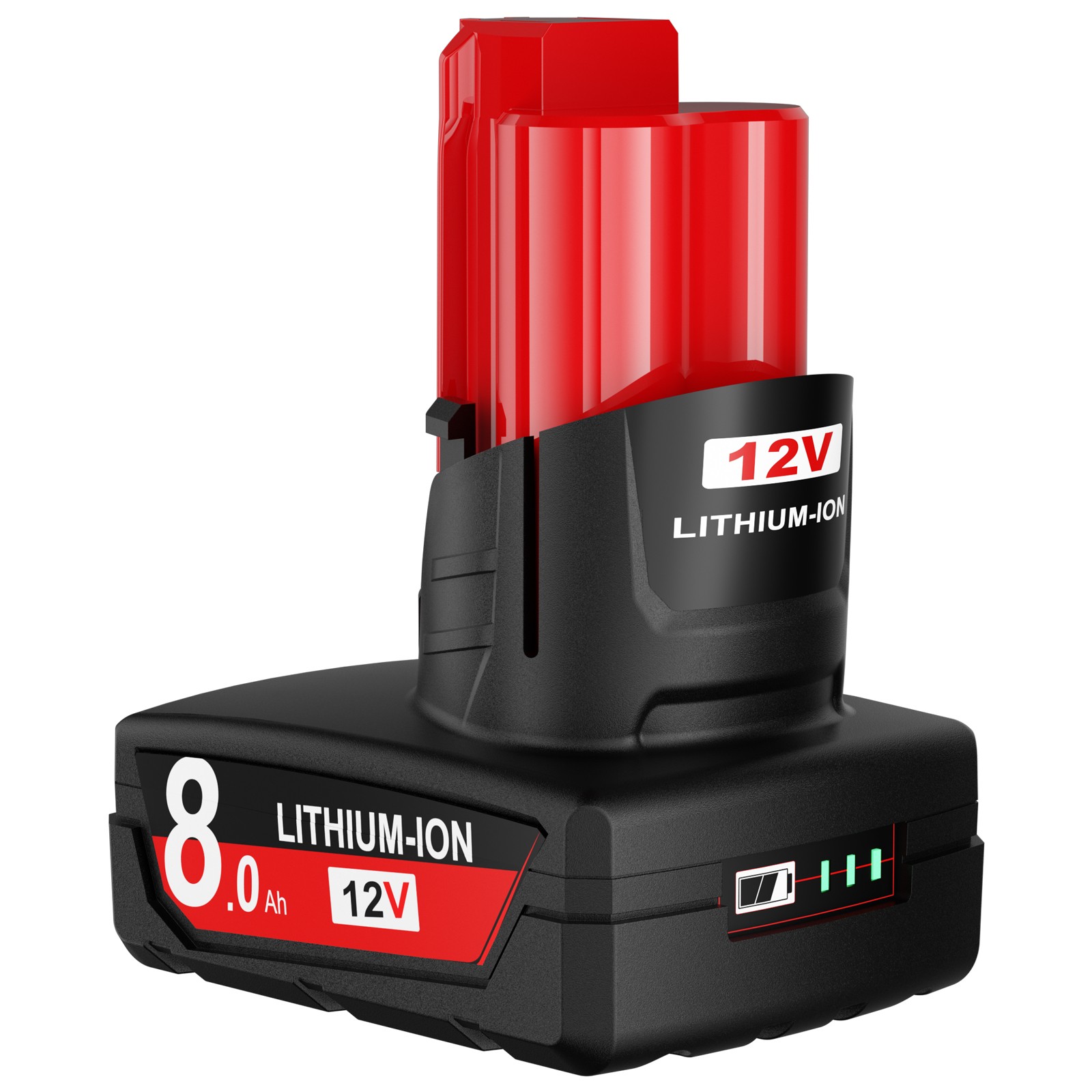 2Pack For Milwaukee for M12 LITHIUM 8.0Ah Extended Capacity Battery 48-11-2460