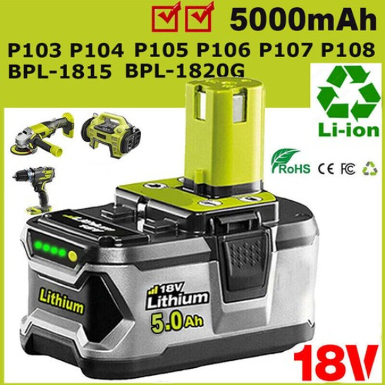5.0Ah 18V Battery P108 One Plus For RYOBI 18 Volt High Capacity Lithium-Ion New