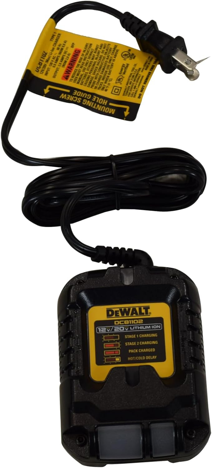 DEWALT DCB1102 12V/20V MAX 2 Amp Battery Charger Compact Multi-Voltage