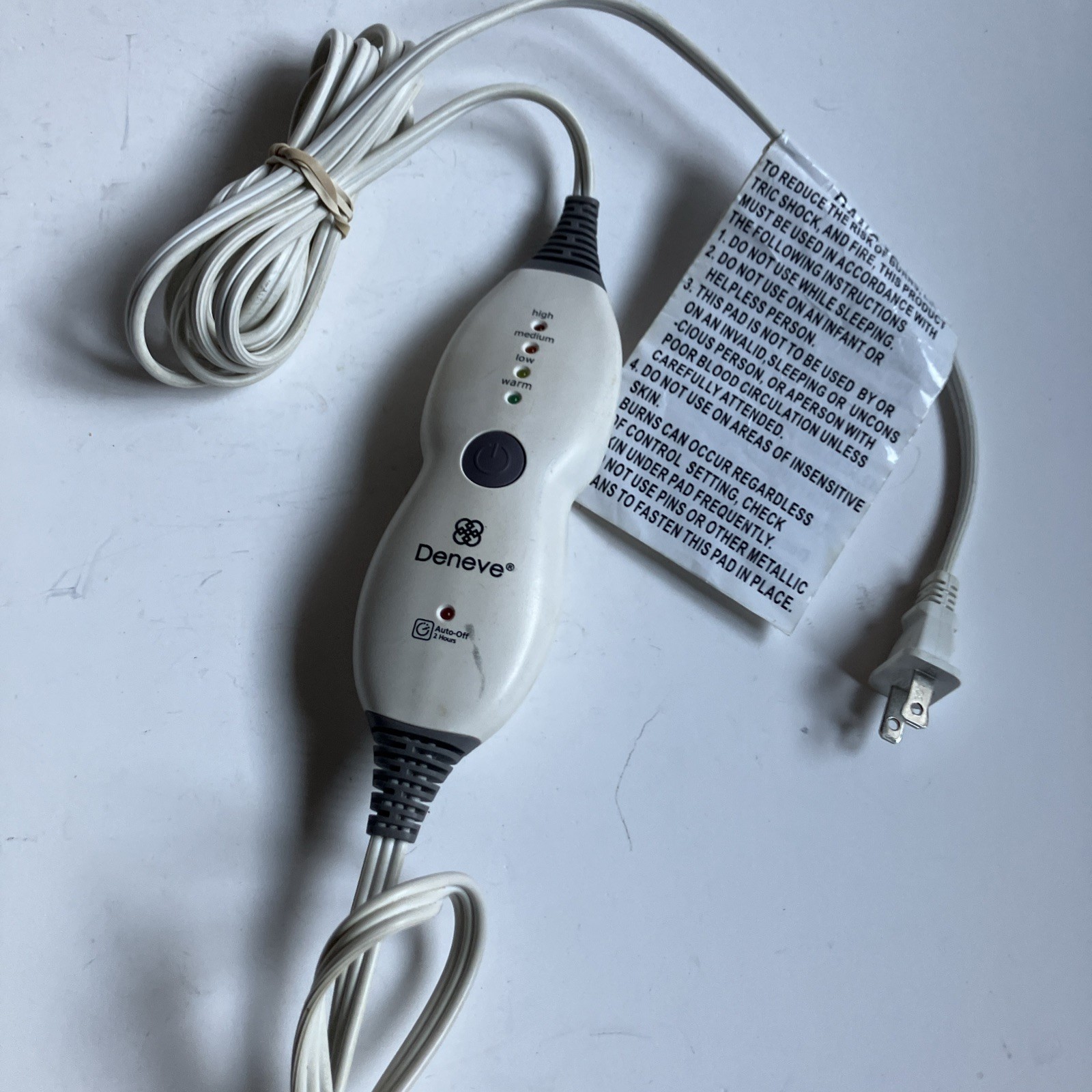 Deneve / Pure Enrichment CM01 PM01 Electric Heat Pad Controller Control 4 Prong