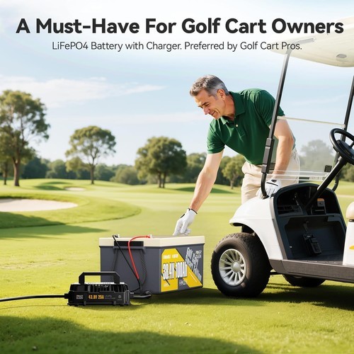 Power Queen 36V 25A LiFePO4 lithium golf cart battery Charger IP65 waterproof
