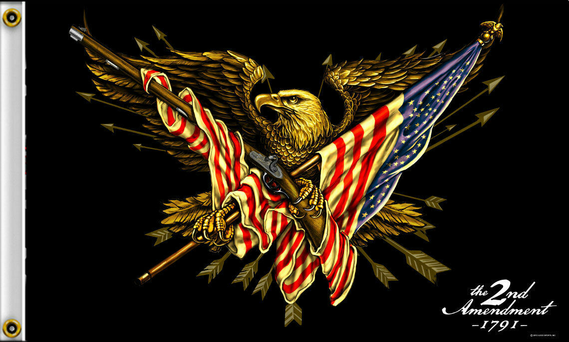 2nd Amendment FLAG 3×5 Eagle USA Shall Not Infringe Firearm Banner America 1791