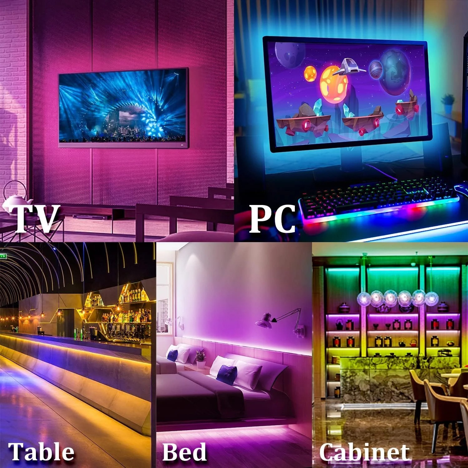 Smart LED Strip Lights RGB with App Remote Control for Room Decor