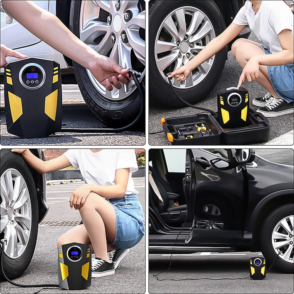 Car Air Tire Pump Inflator Compressor Digital Electric Auto Portable 150PSI 12V