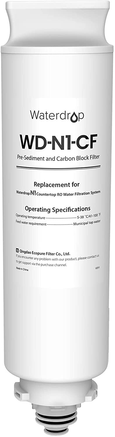 Waterdrop WD-N1-CF Filter, Replacement for WD-N1-W, 6-month Lifetime