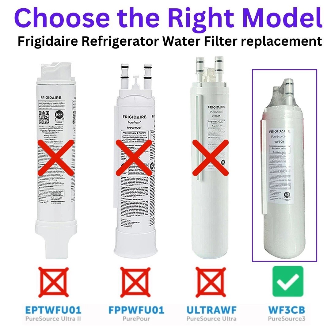 2 PACK New Frigdaire WF3CB PureSource 3 Refrigerator Water Filter New Sealed