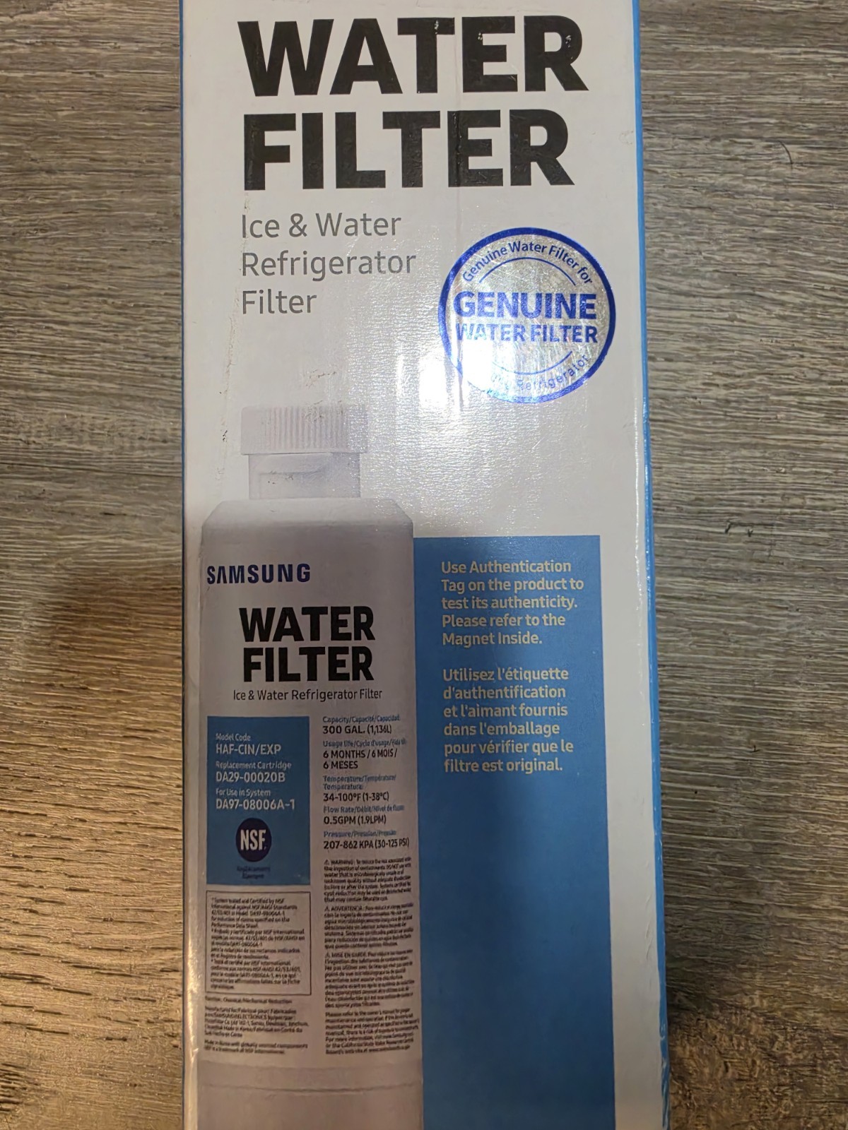 Samsung DA29-00020B HAF-CIN/EXP Refrigerator Fresh Water Filter Cartridge