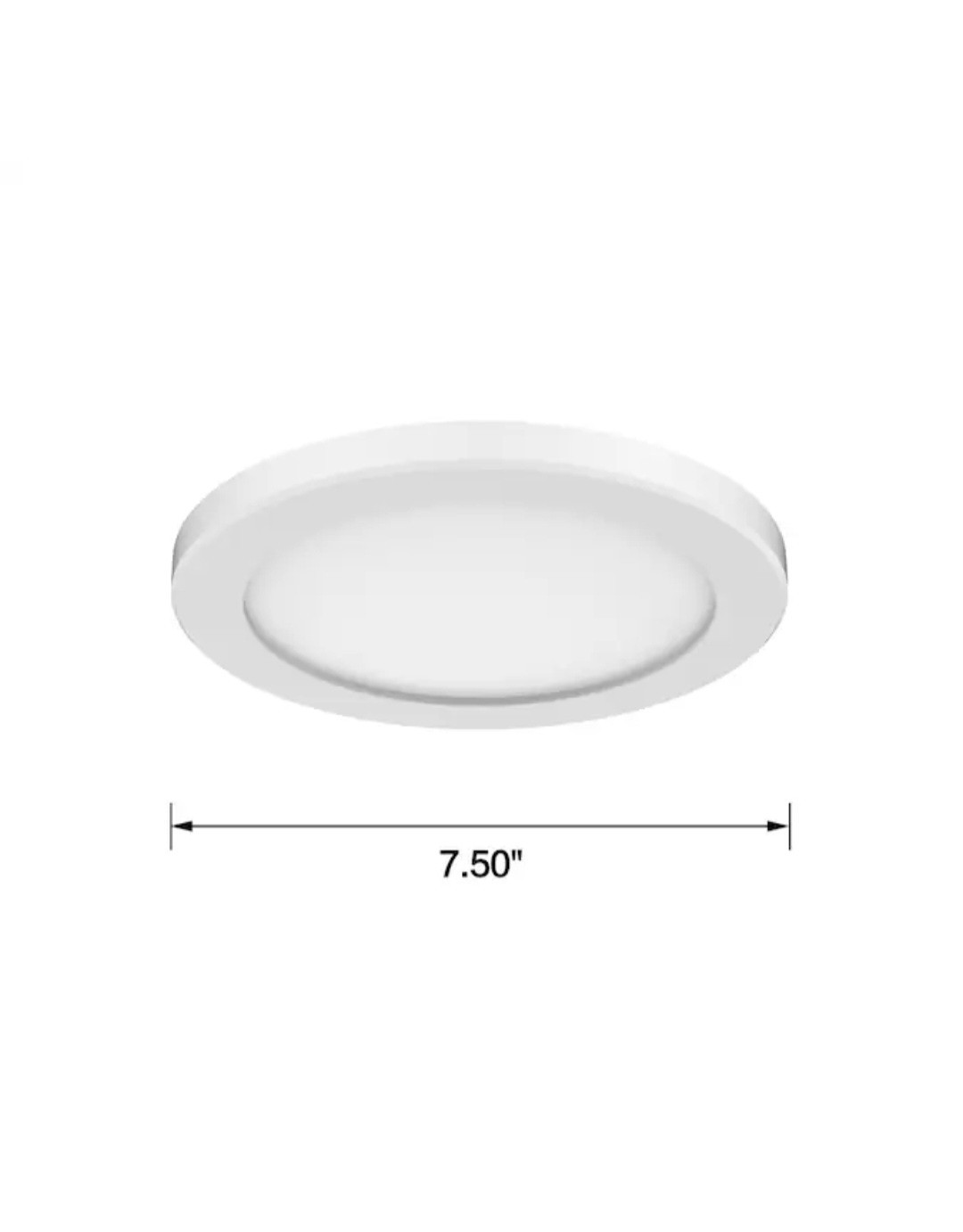 Feit Electric 7.5 in. Integrated LED Flush Mount White Flat Panel Ceiling Light
