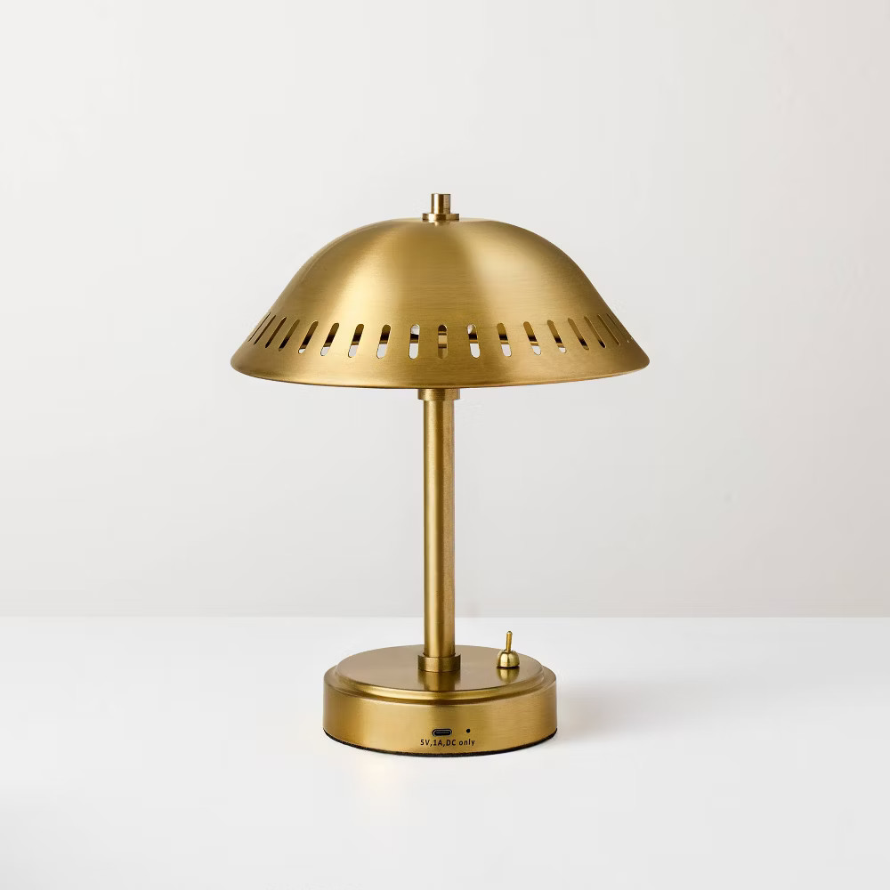 Portable Table Lamp Brass (Includes LED Light Bulb) – Hearth & Hand