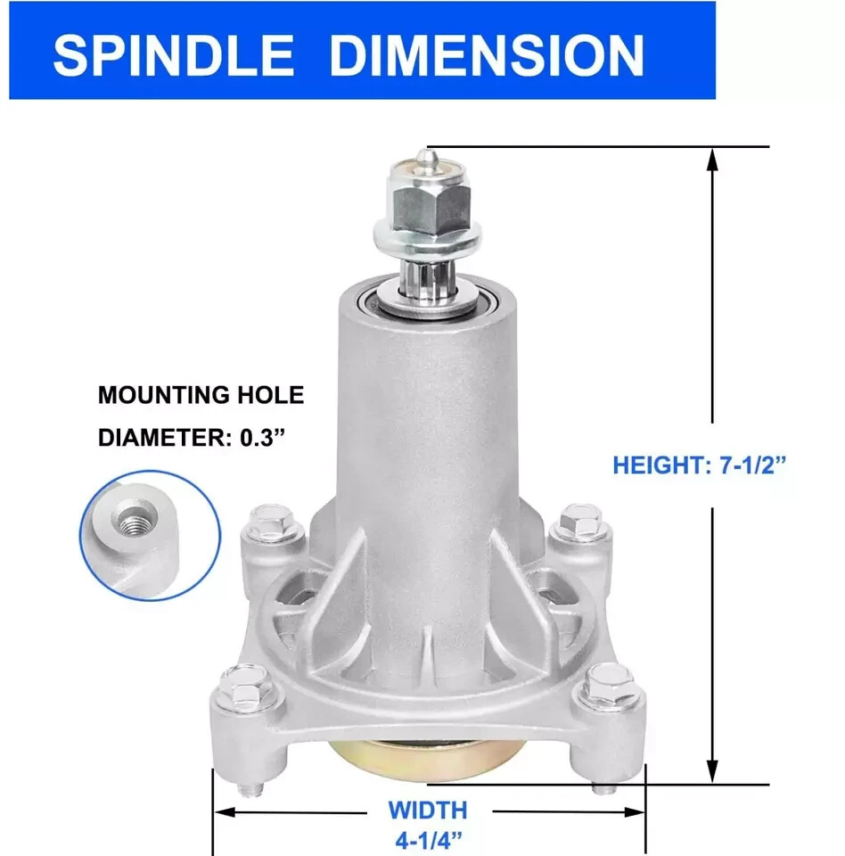 Mower Deck Spindle For 54 Inch Mower Husqvarna YTH24V54 YTH2754 Z254 Z254i Z5426
