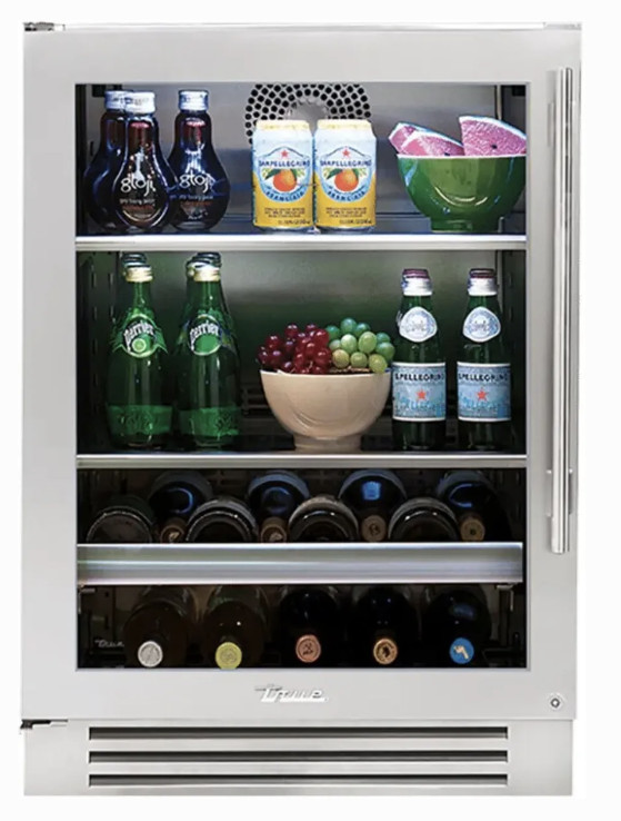 True Residential TBC-24-L-SG-C 24 Inch Built-In Undercounter Beverage Center