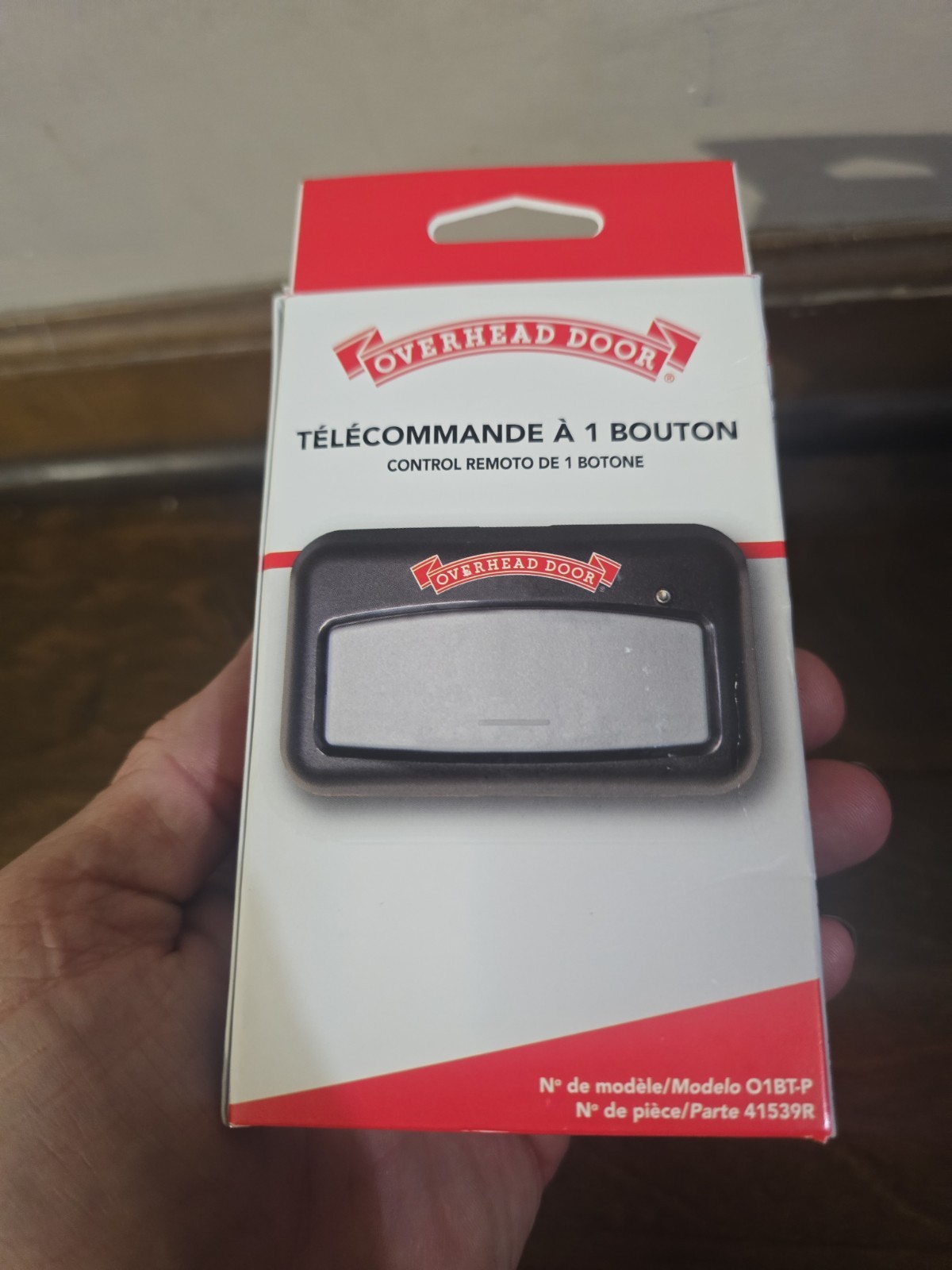 Genuine Overhead Door Remote Control – 1-Button O1BT-P 41539R