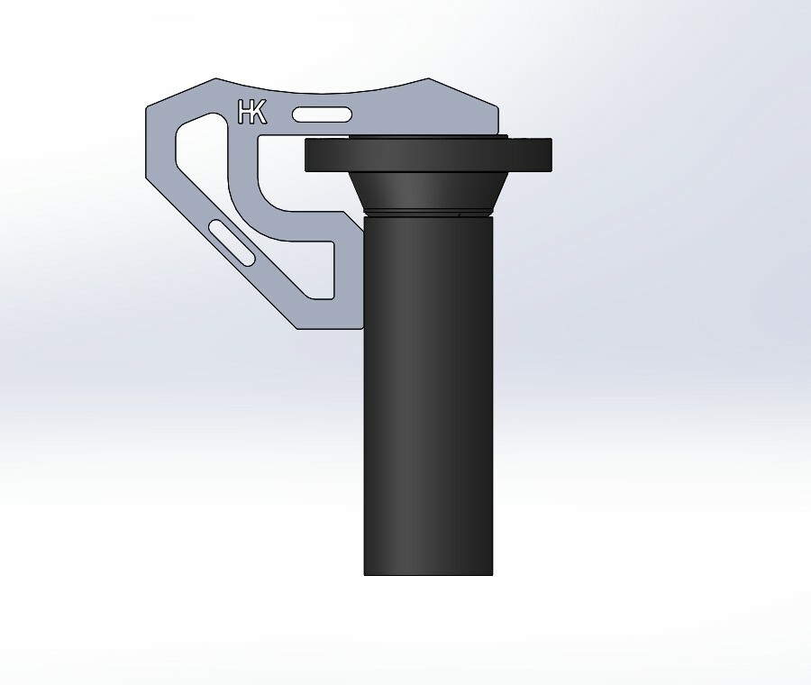 Small Tri-Square, fits 45*, 90*, flange, laser cut 3/16″ Aluminum, Pipefitter