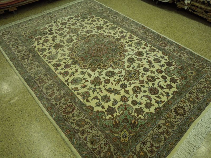 6.2 x 8.11 Authentic Perrsian Tabriiz Carpet Handmade Irran 499 KPSI #PIX-18062