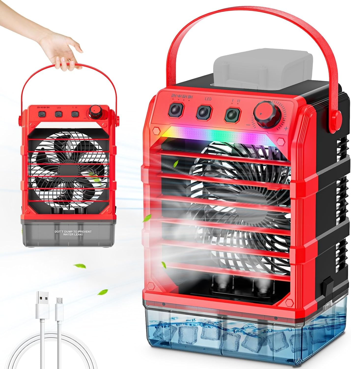 Portable Misting Fan Compatible For Milwaukee 18V Battery(NO Battery Water
