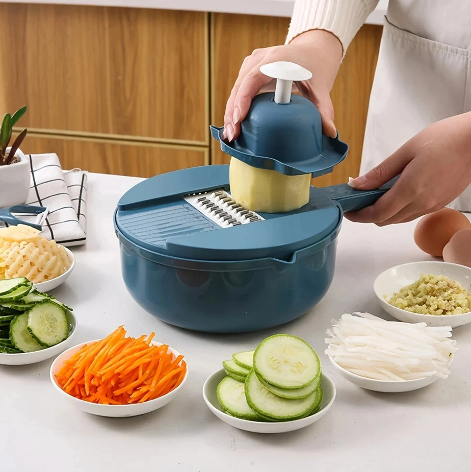 9-in-1 Vegetable Cutter Multi-Functional Slicer Grater Kitchen Tool NEW