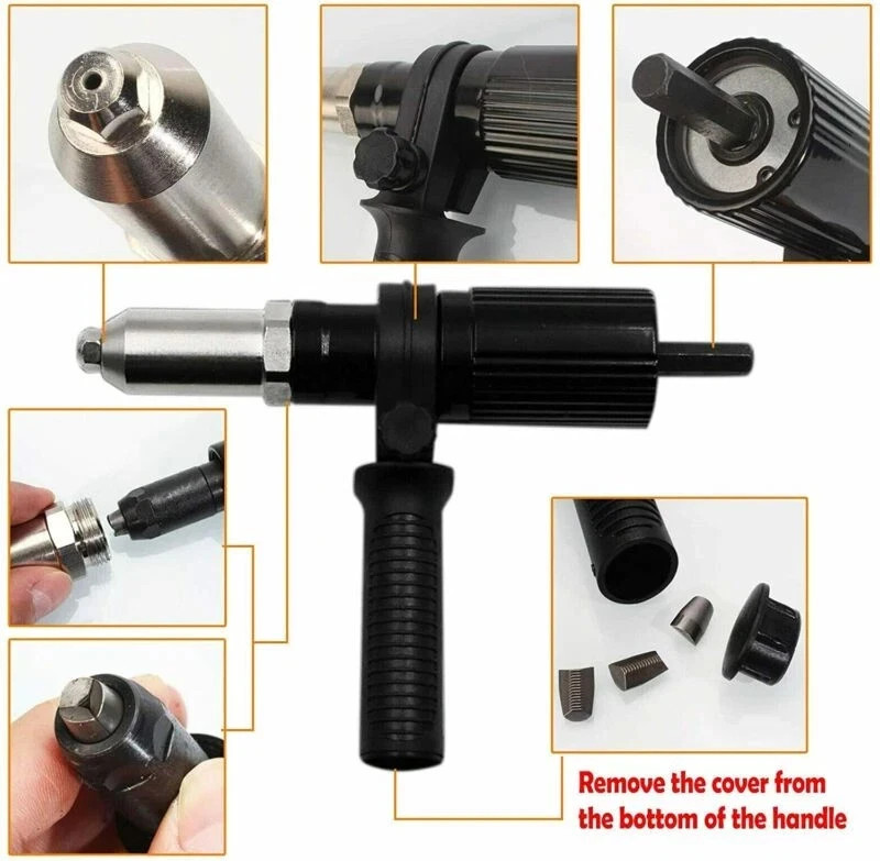 Electric Rivet Nut Gun Cordless Drill Pop Adapter Riveting Riveter Insert Tool