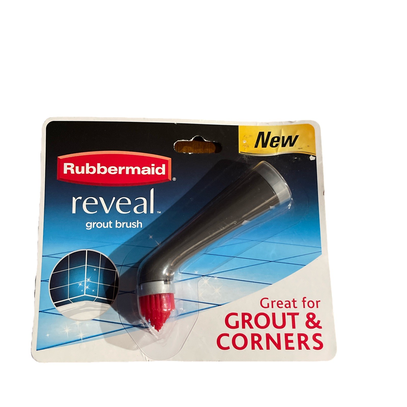 Rubbermaid Reveal Grout Brush Great For Grout & Corners NEW