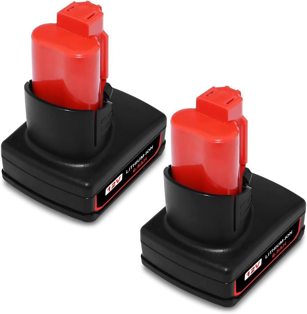 2 PACK 6.5AH for Milwaukee 12V M12 6Ah Battery with Charger Combo 48-11-2460