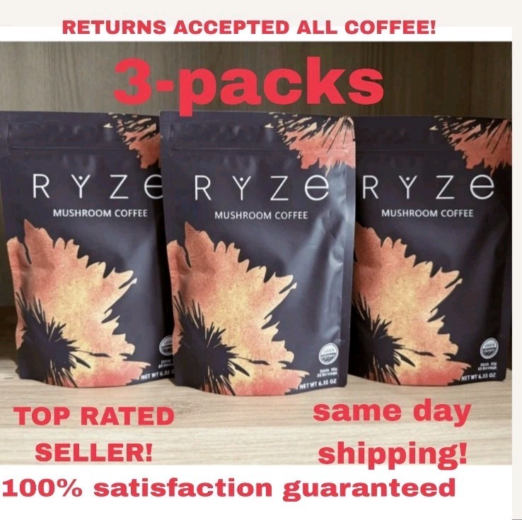 3 Pack Mushroom Coffee with MCT Oil | 6 Adaptogens | Organic Instant Brew