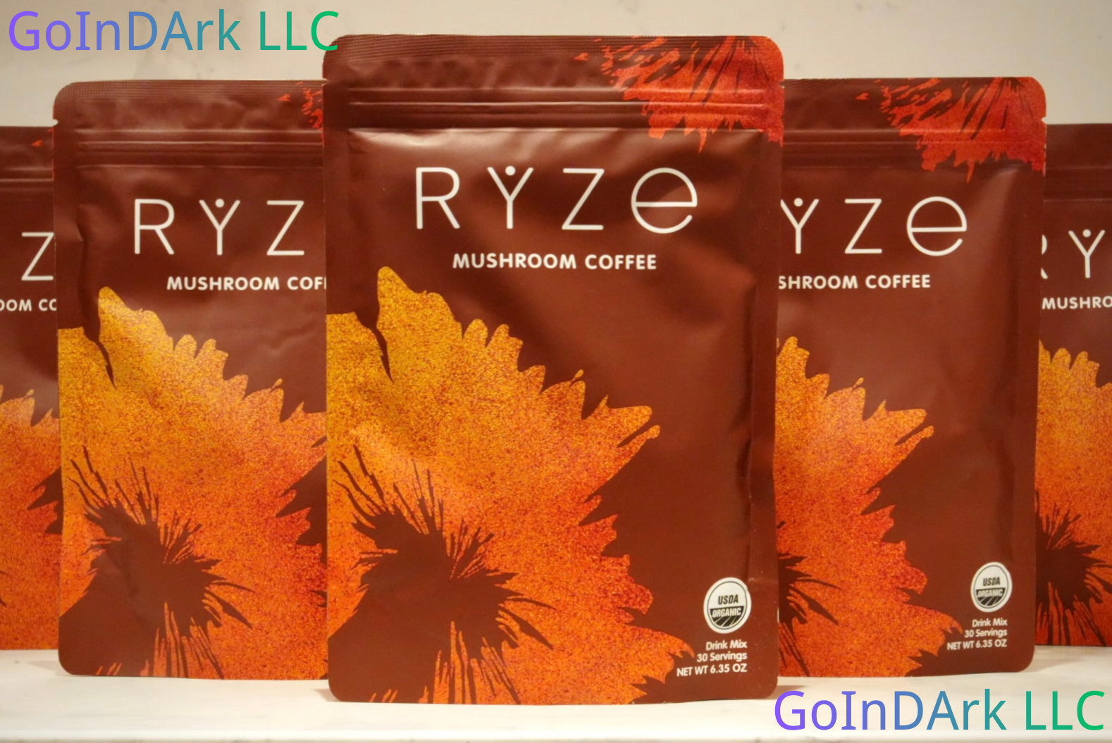 NEW 2PC+ Organic Ryze Mushroom Coffee, 30 Servings/Bag, Instant, Free Shipping