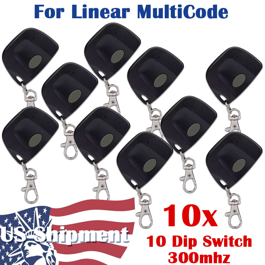 2~10x 300mhz 10Dip for Linear Multicode 3089 3060 3070 Garage Door Remote Opener