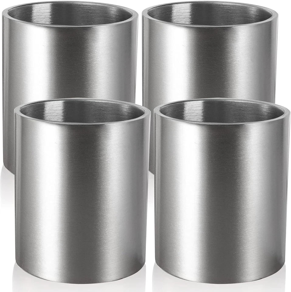4Pcs Stainless Steel Whiskey Glass, 10 Oz Double Walled Insulated Tumbler, Unbre