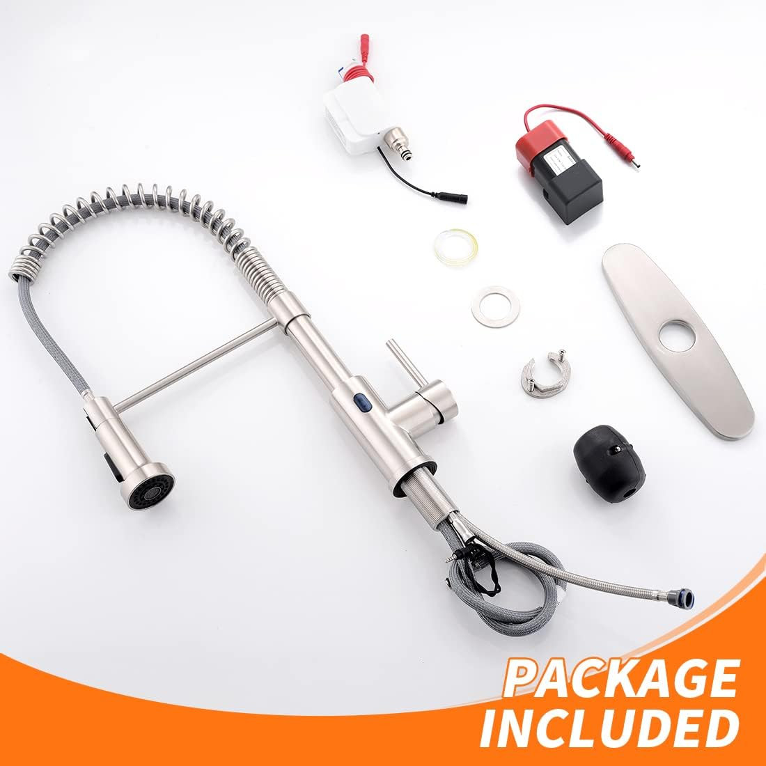 Touchless Kitchen Faucet with Pull down Sprayer LED Light Single Handle Kitchen