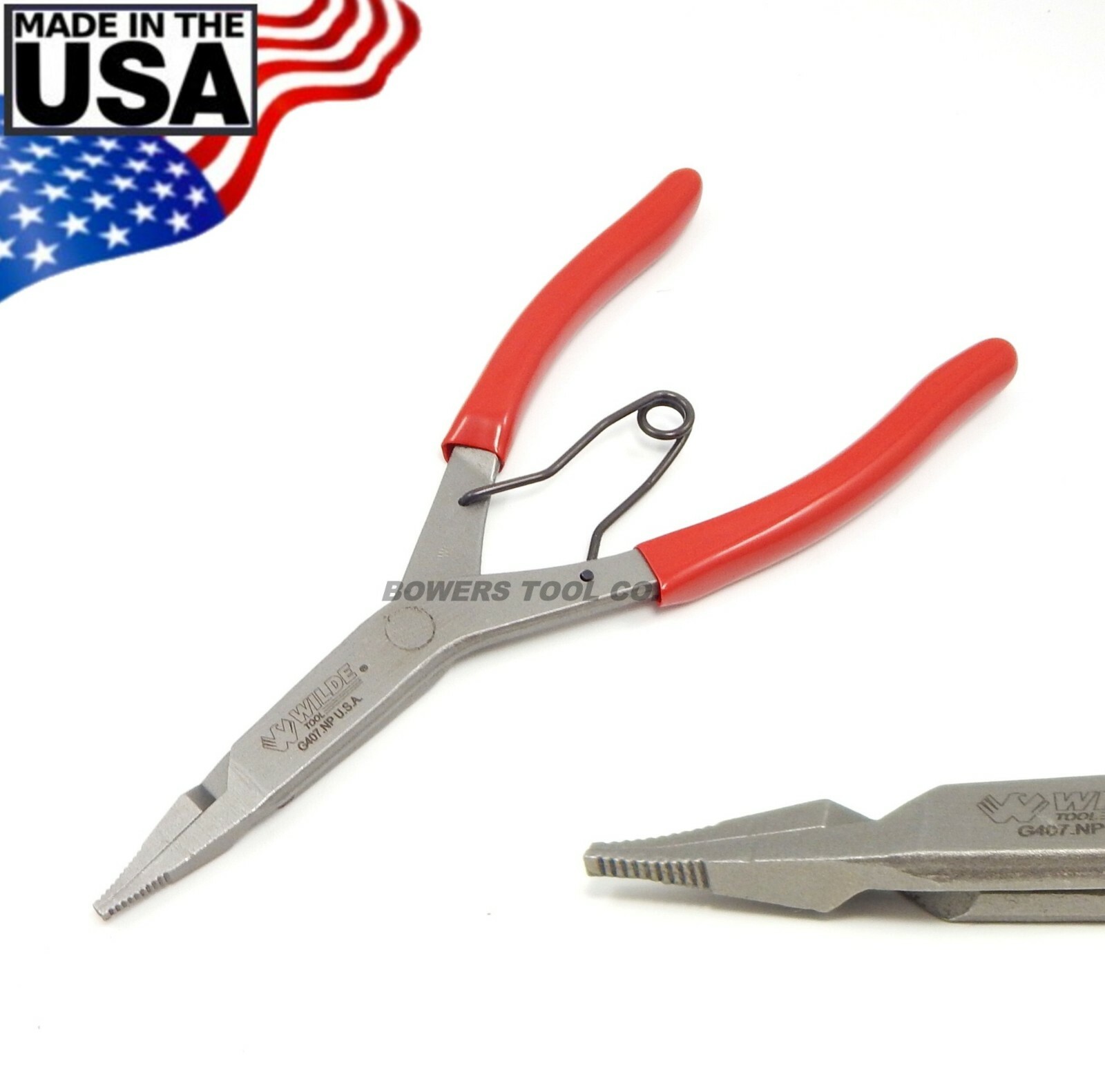 Wilde 9″ Straight Lock Ring Pliers Snap Retaining Ring Satin Finish Made in USA