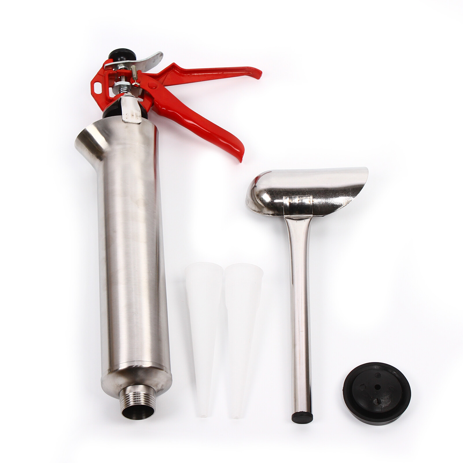 Mortar Grouting Gun Brick Pointing Tile Cement Applicator Tool 2 Nozzles Kit NEW