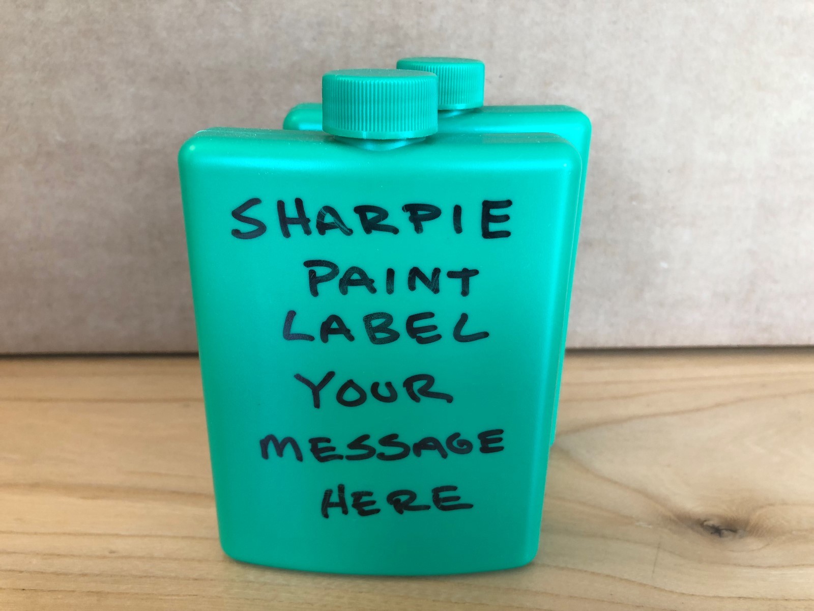Plastic Alcohol Flask – Customizable – Green – 2 Pack – Free Shipping