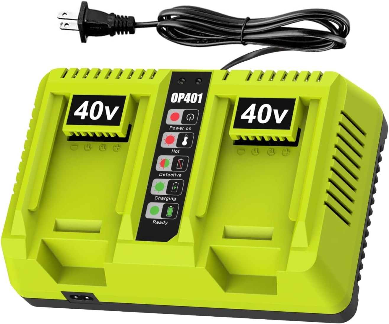 For Ryobi 40V Dual Port Rapid Charger 40 Volt Battery OP401 OP4050 OP4040