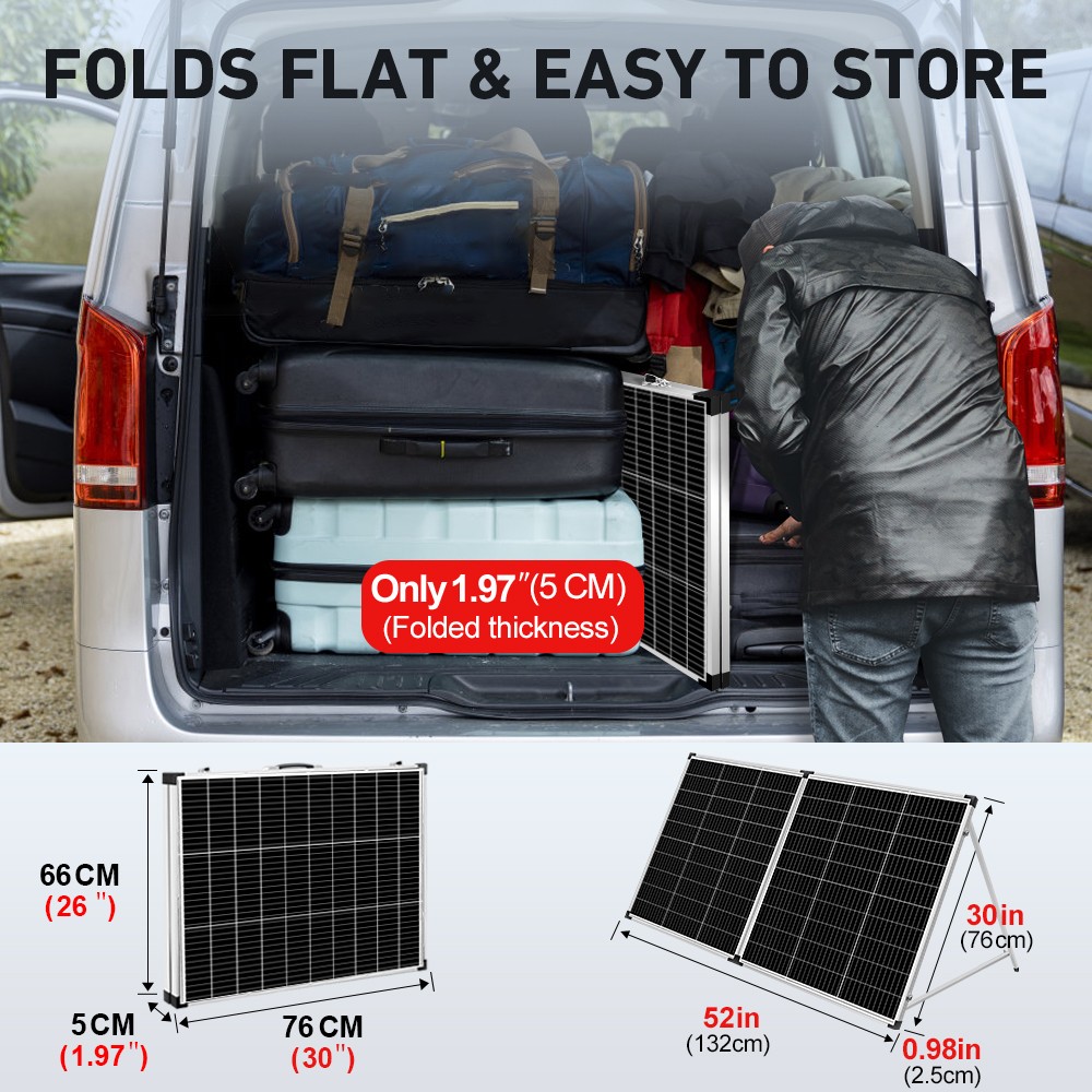 Dokio 200W 18V Mono Efficiency Solar Panel for Off-Grid Power/RV/Boat/Battery