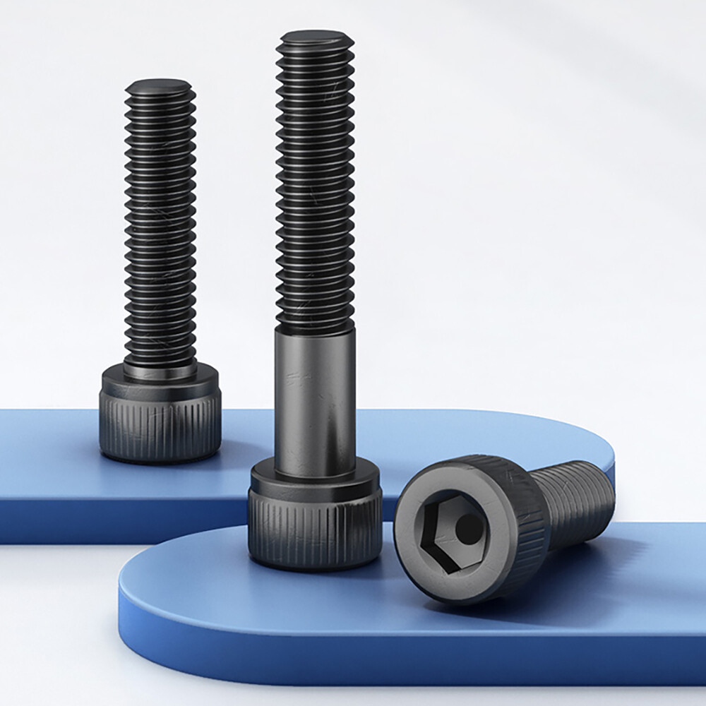 High Tensile 12.9 Cap Head Allen Bolts M4 (4mm) Self Colour Black Socket Screws