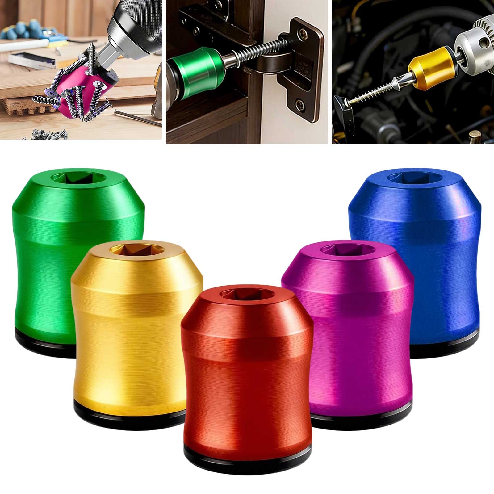 5x Magnetic Screw Ring Holder for Drill Bit & Screwdriver Strong Grip Anti-Slip