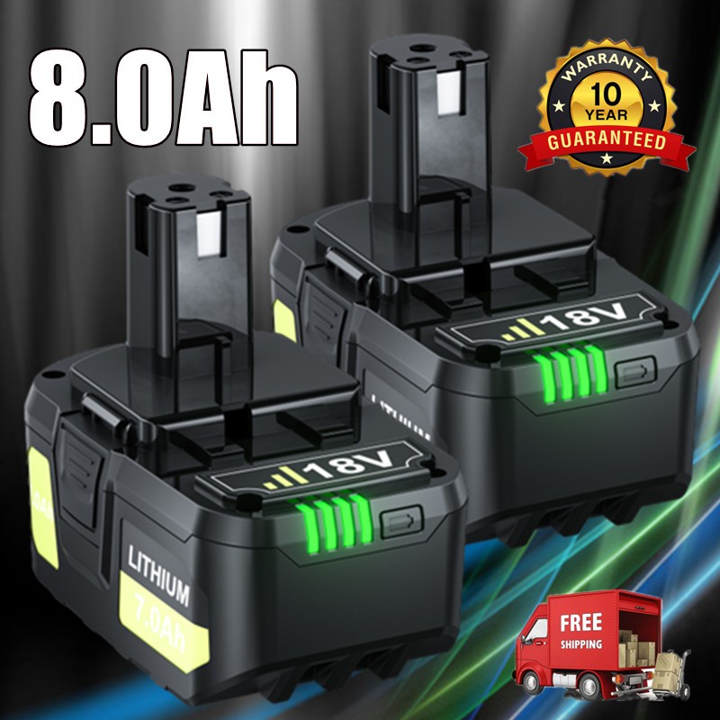 8.0Ah for RYOBI P108 Li-Ion 18V Battery PBP005 LITHIUM-Ion P103 P107 P108 NEW