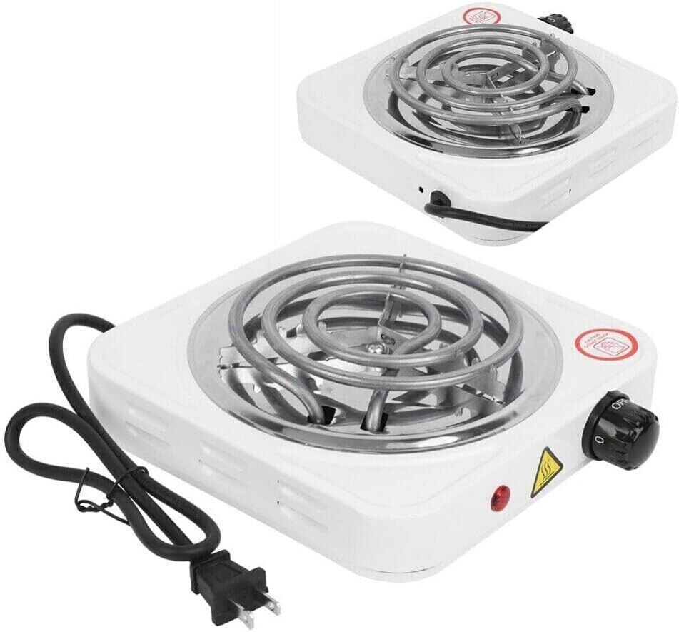 Electric Camping Single Burner Hot Plate Portable Heating Cooking Stove Dorm US