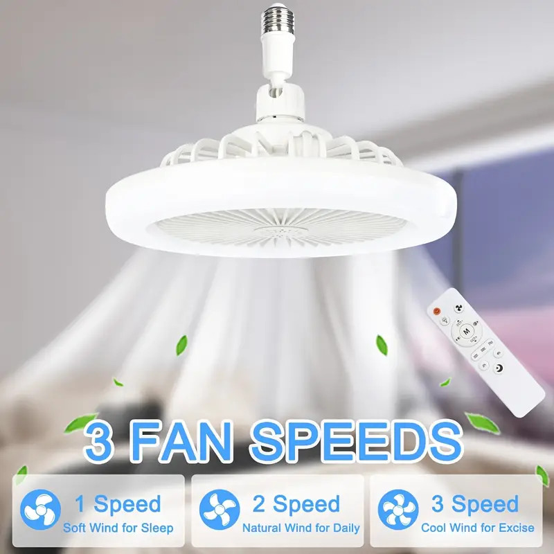 Dimmable Ceiling Fan with Lights and Remote Socket Fan light with Dimmable Led