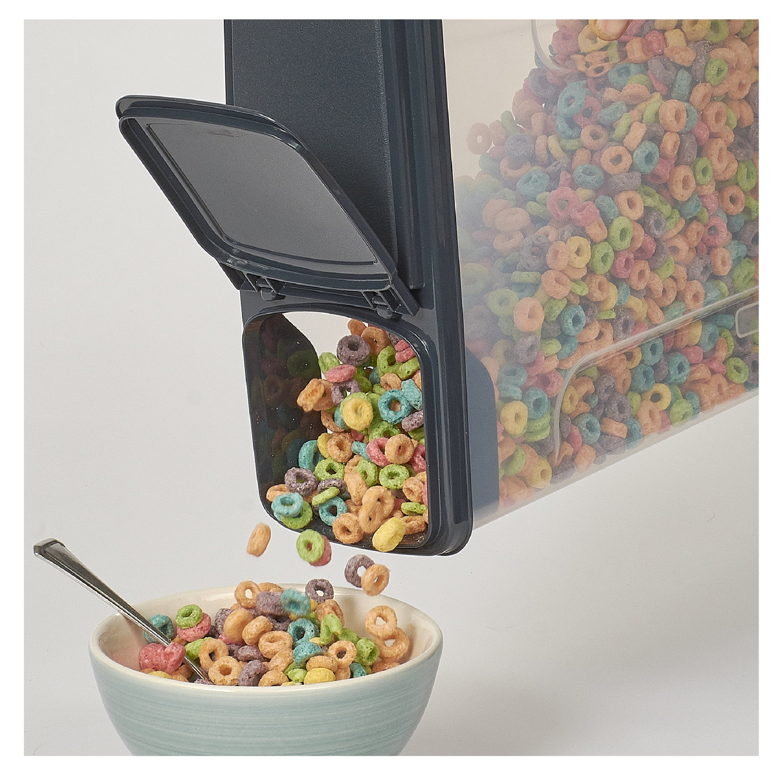 2-Pack Plastic Cereal Keeper Storage Containers, Kitchen Pantry Organizer Canist